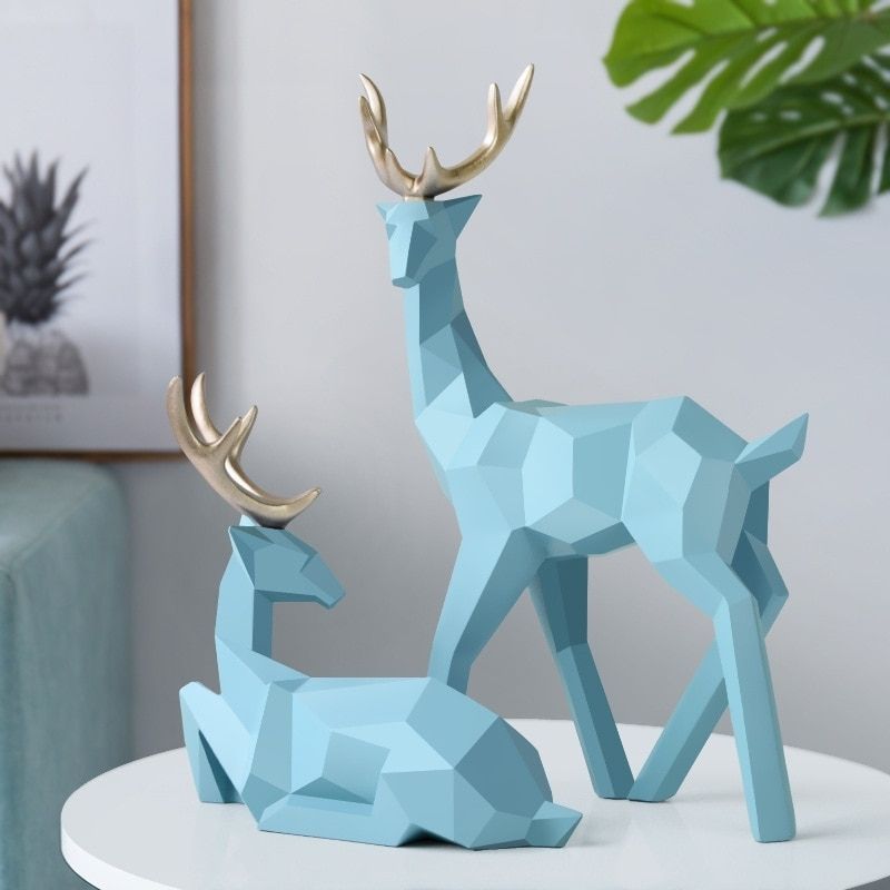 Estátua azul de origami