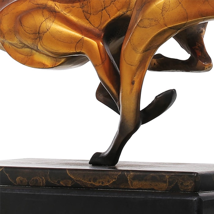 Estátua de bronze lendário de leopardo