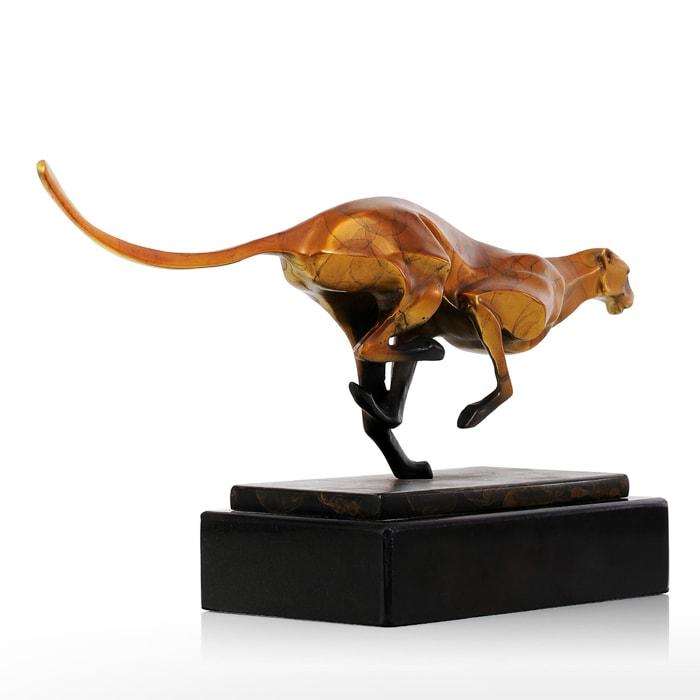 Estátua de bronze lendário de leopardo