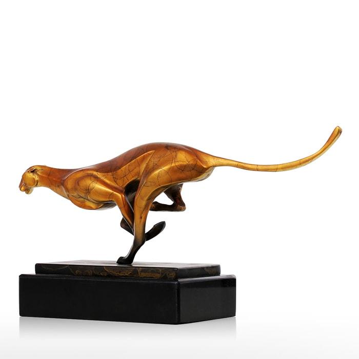 Estátua de bronze lendário de leopardo