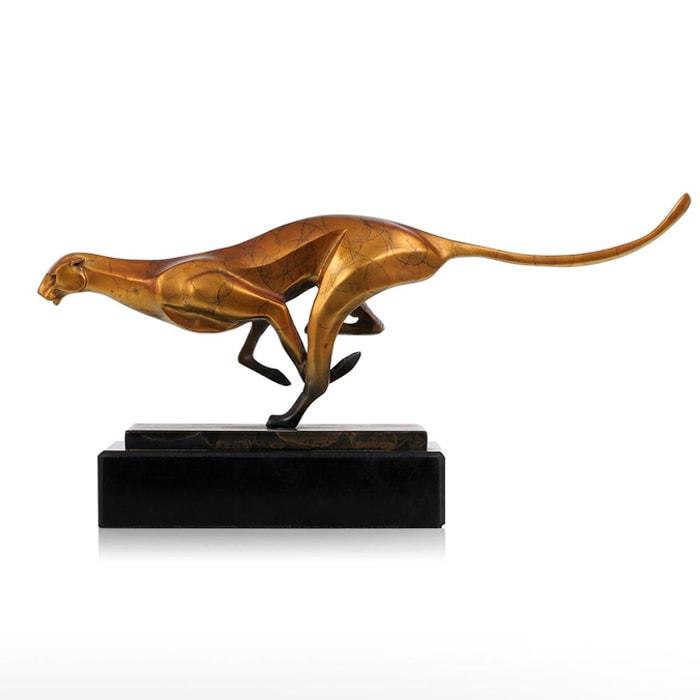 Estátua de bronze lendário de leopardo
