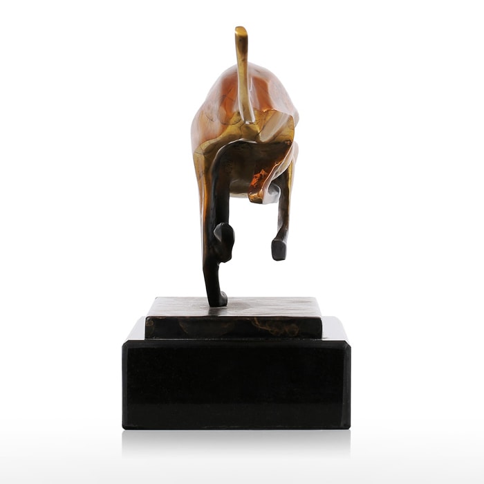Estátua de bronze lendário de leopardo