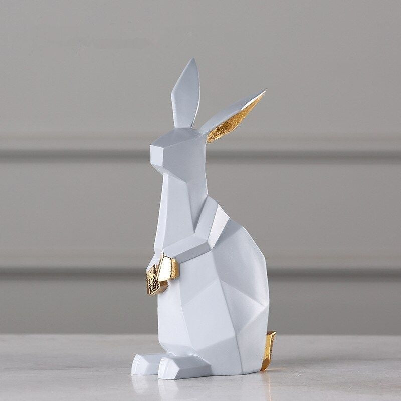 Estátua de coelho de origami