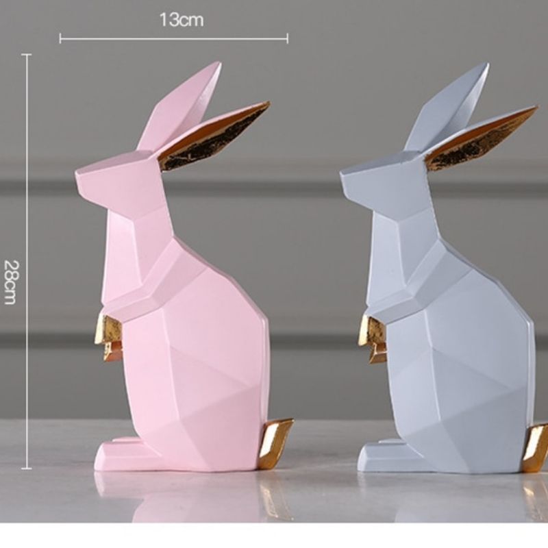 Estátua de coelho de origami