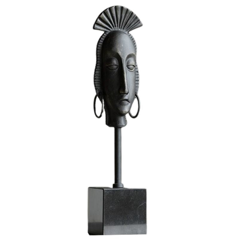 Estátua de mulher de mármore africana