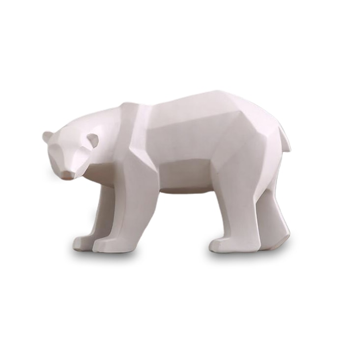 Estátua de origami papai e urso