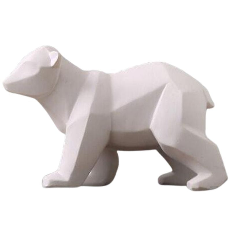Estátua de origami papai e urso