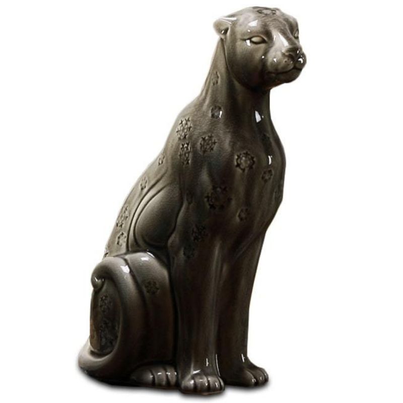 Estátua de porcelana Pantera