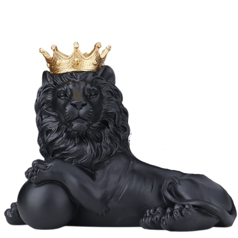 Estátua do rei do leão preto