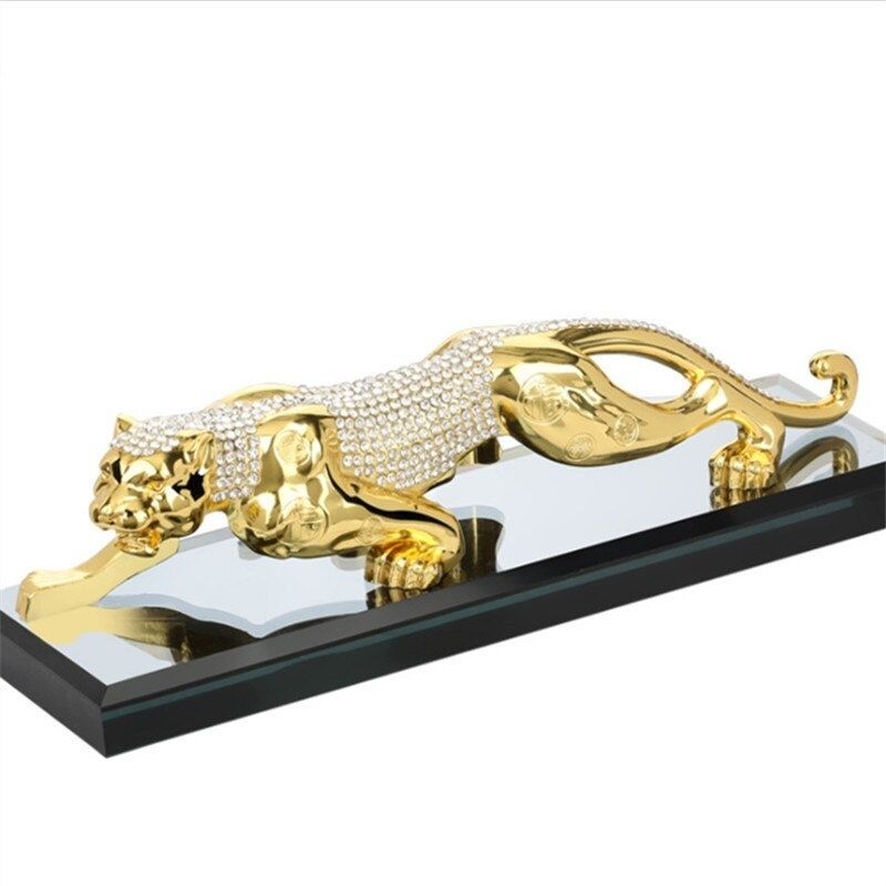 Pantera de estátua strass