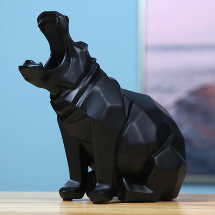 Rinoceronte de estátua de origami