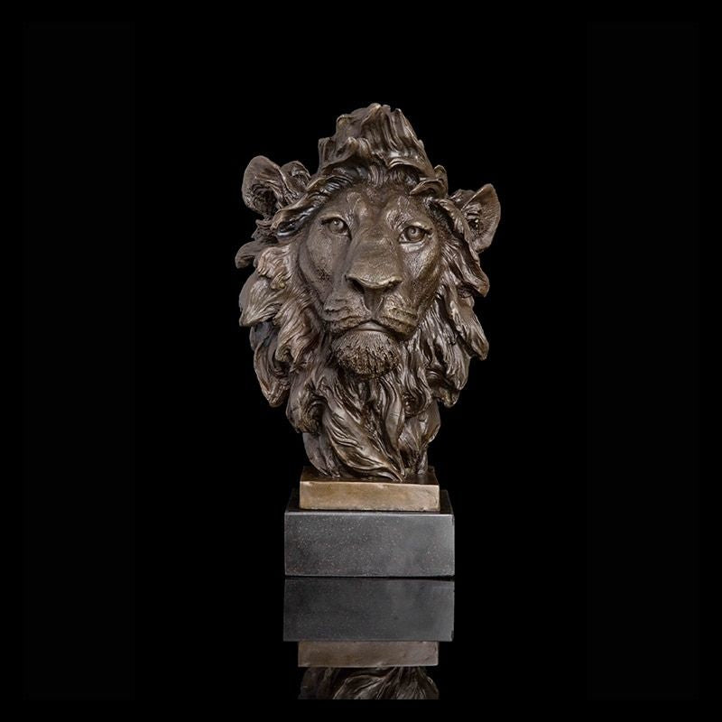 Bronze de decoração de leão da estátua