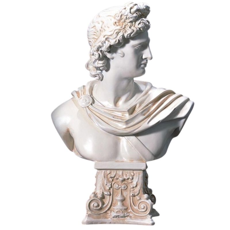 Busto de estátua branca grega