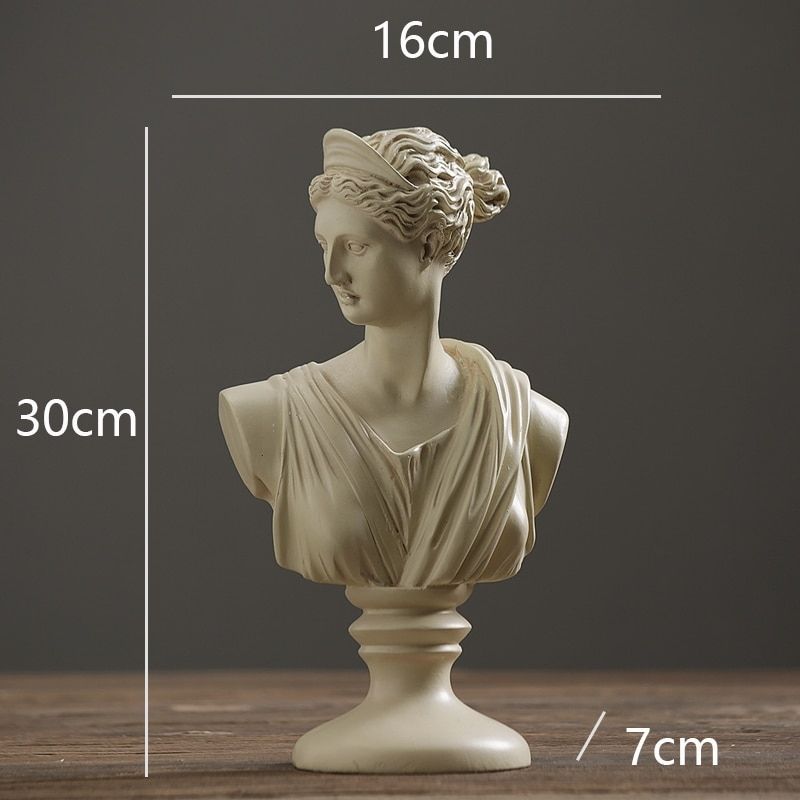 Busto feminino da estátua grega