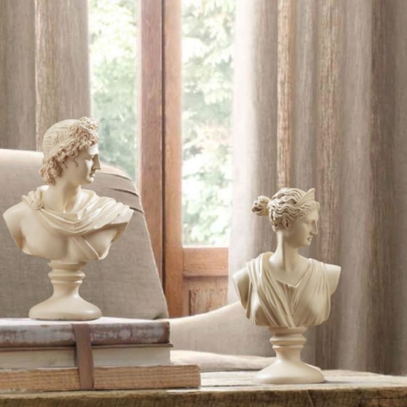 Busto feminino da estátua grega