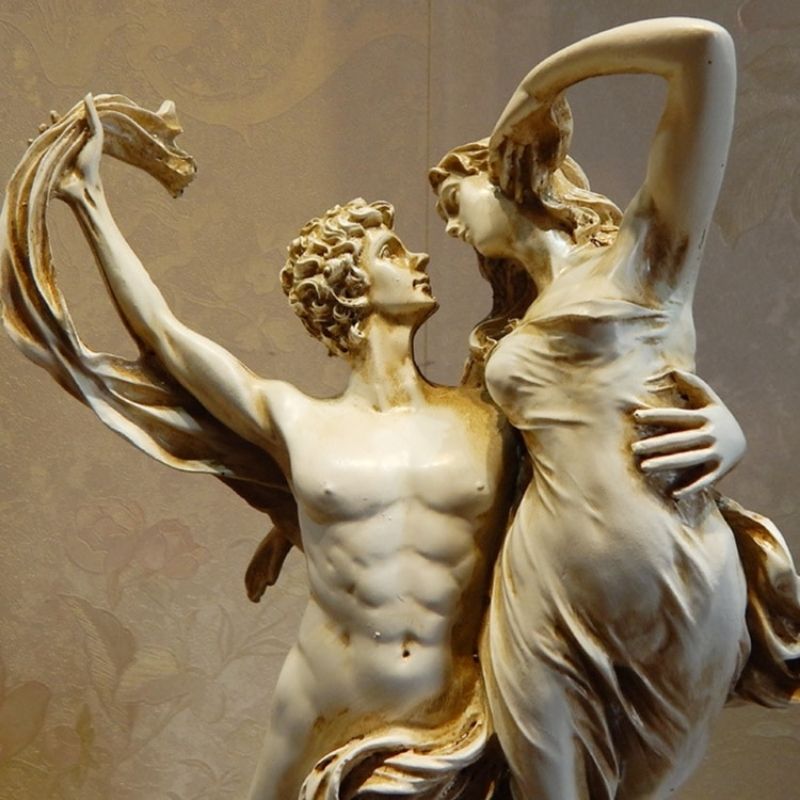 Decoração de dança da estátua grega
