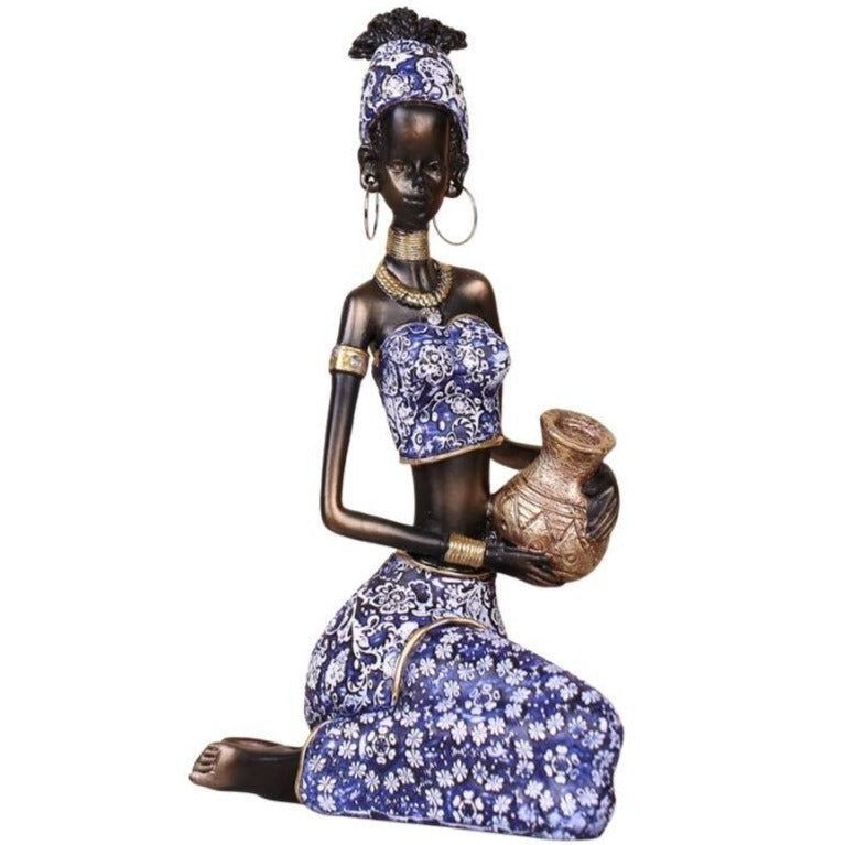 Estátua africana com jar