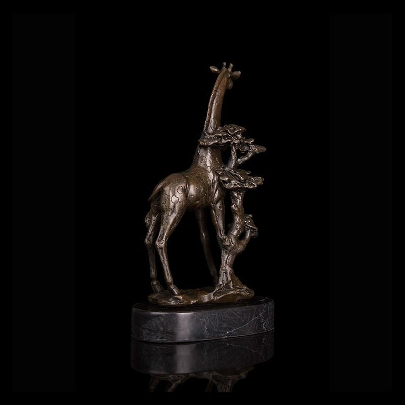 Estátua africana girafa cobre