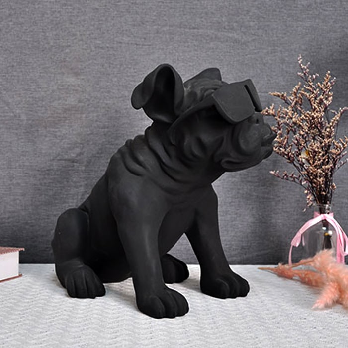 Estátua amarela de Bulldog