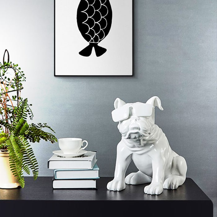 Estátua amarela de Bulldog