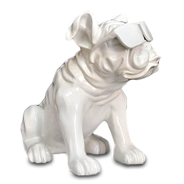 Estátua amarela de Bulldog