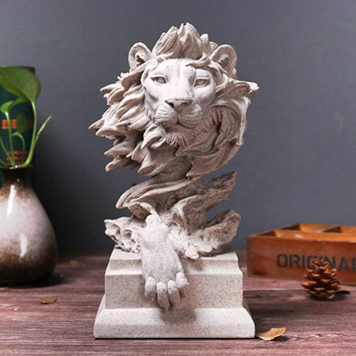 Estátua da cabeça do leão