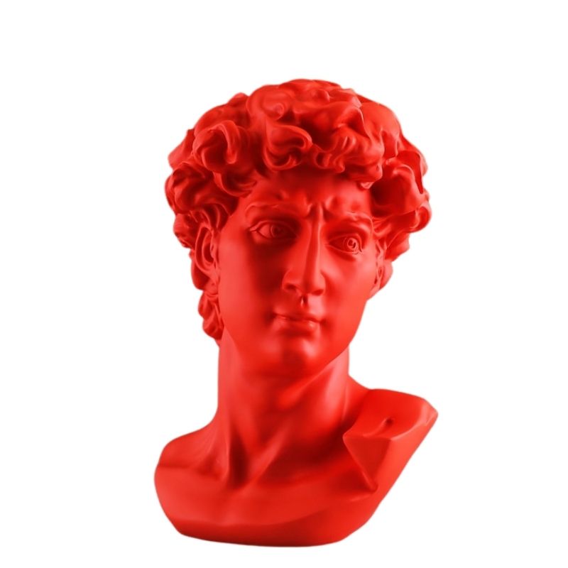 Estátua da cabeça vermelha grega