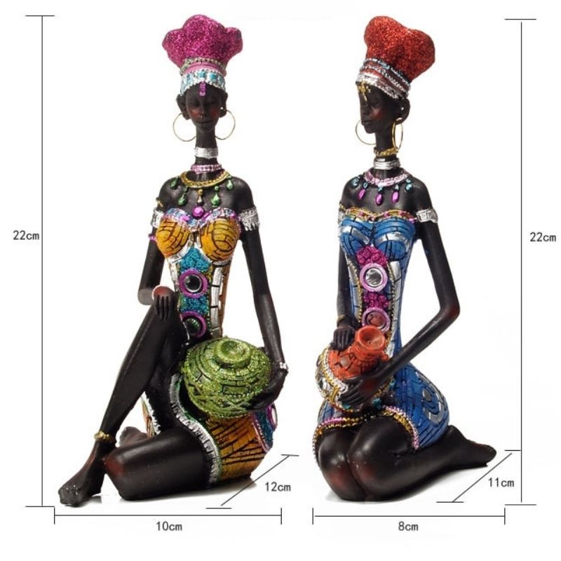 Estátua da mulher africana sentada