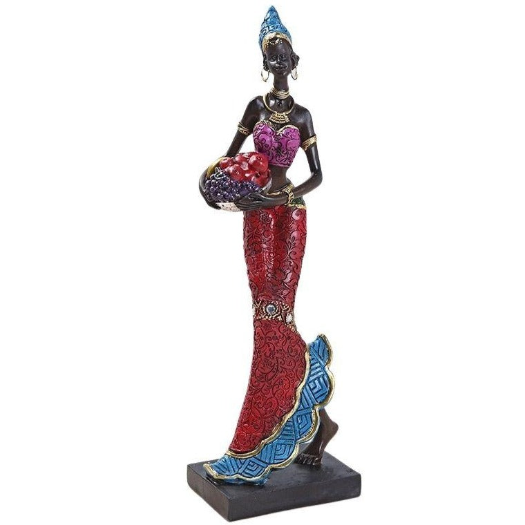 Estátua da mulher africana vermelha