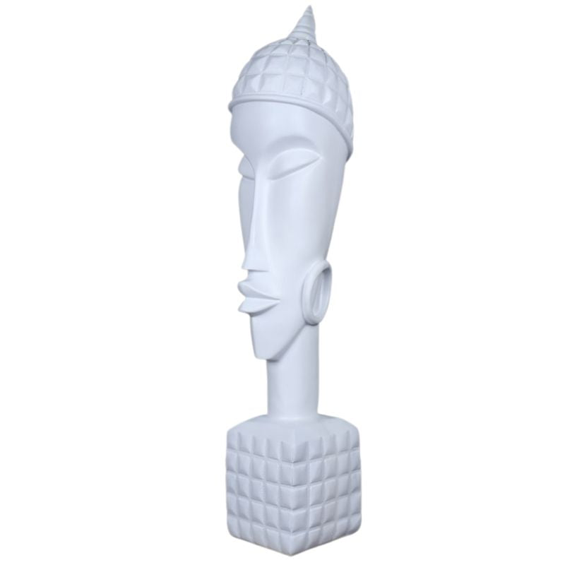 Estátua de arte africana branca
