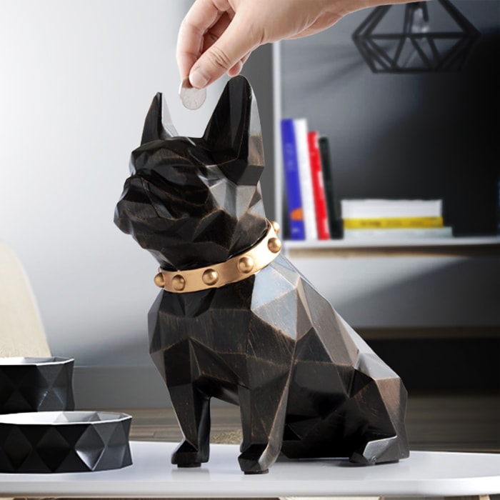 Estátua de Bulldog de origami