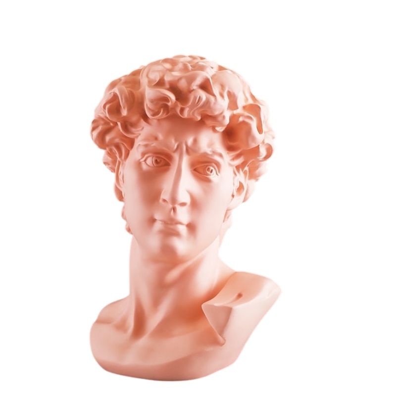 Estátua de cabeça de cor grega