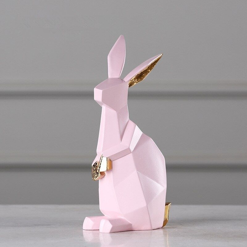 Estátua de coelho de origami