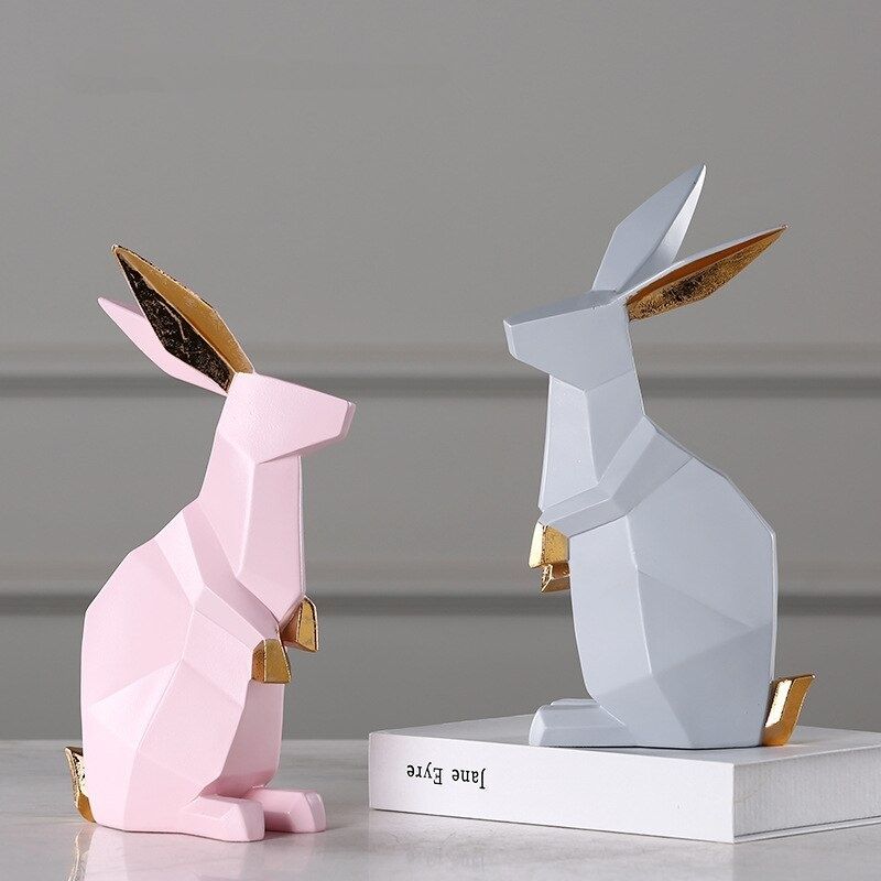 Estátua de coelho de origami