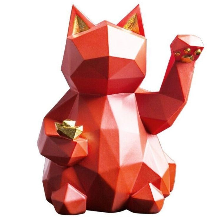 Estátua de gato japonês origami