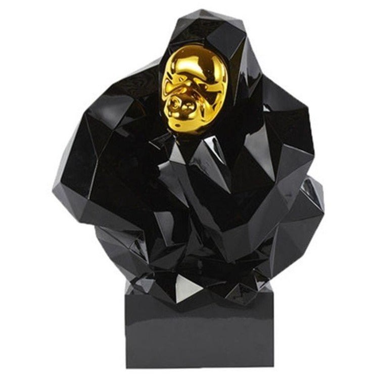 Estátua de gorila preto design