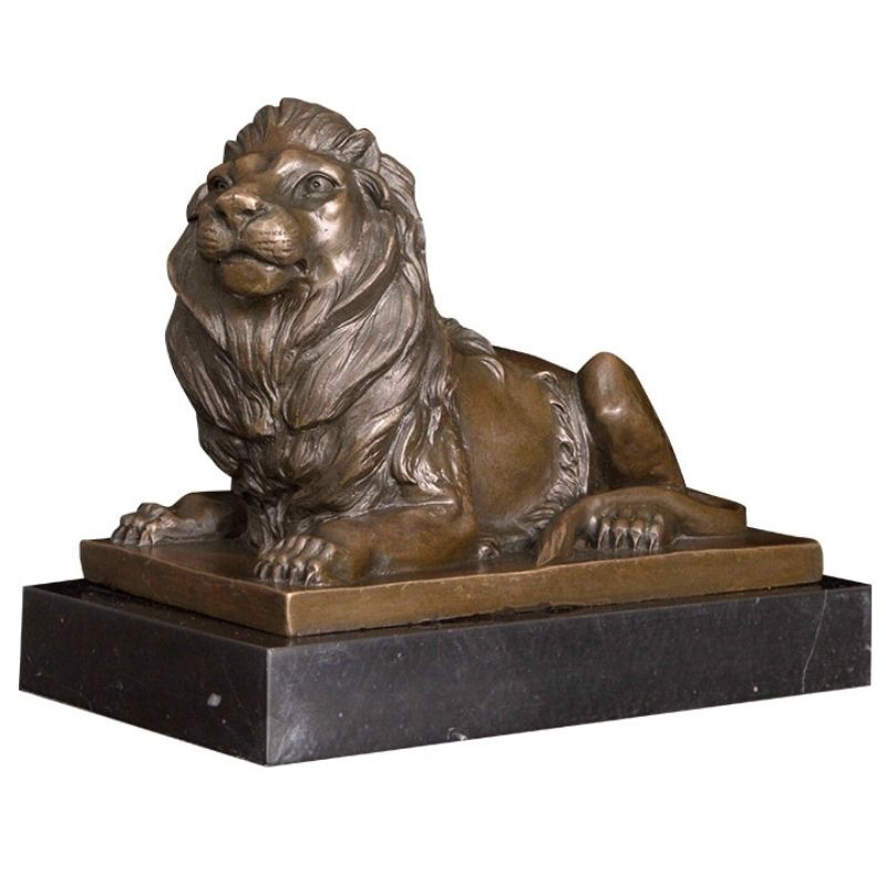 Estátua de leão ao ar livre de bronze
