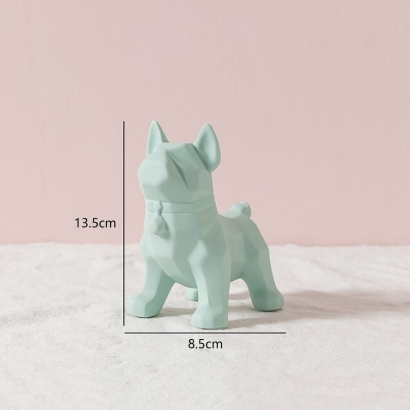 Estátua de origami de cachorro verde