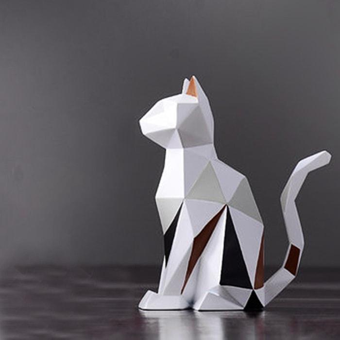 Estátua de origami de gato