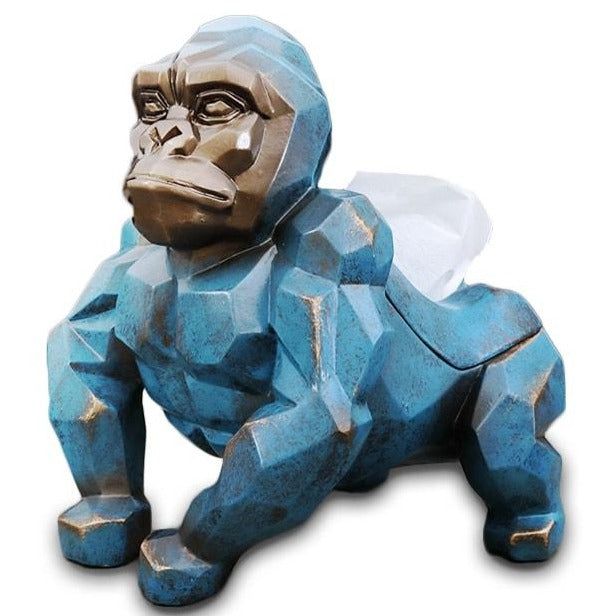 Estátua de origami o gorila enfurecido