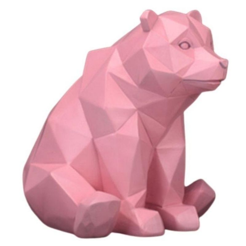 Estátua de urso polar de origami