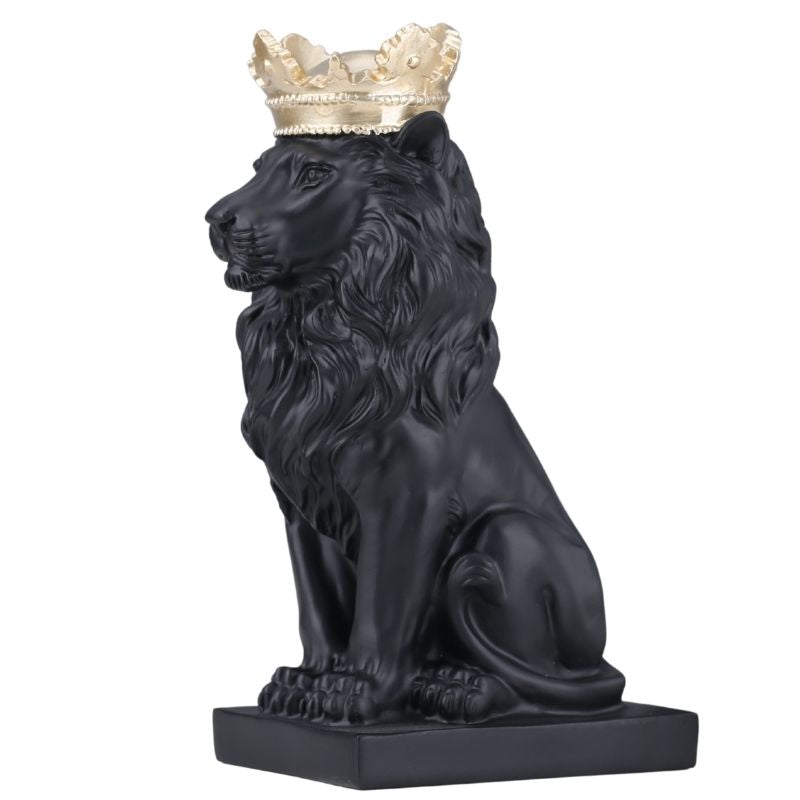 Estátua do leão preto