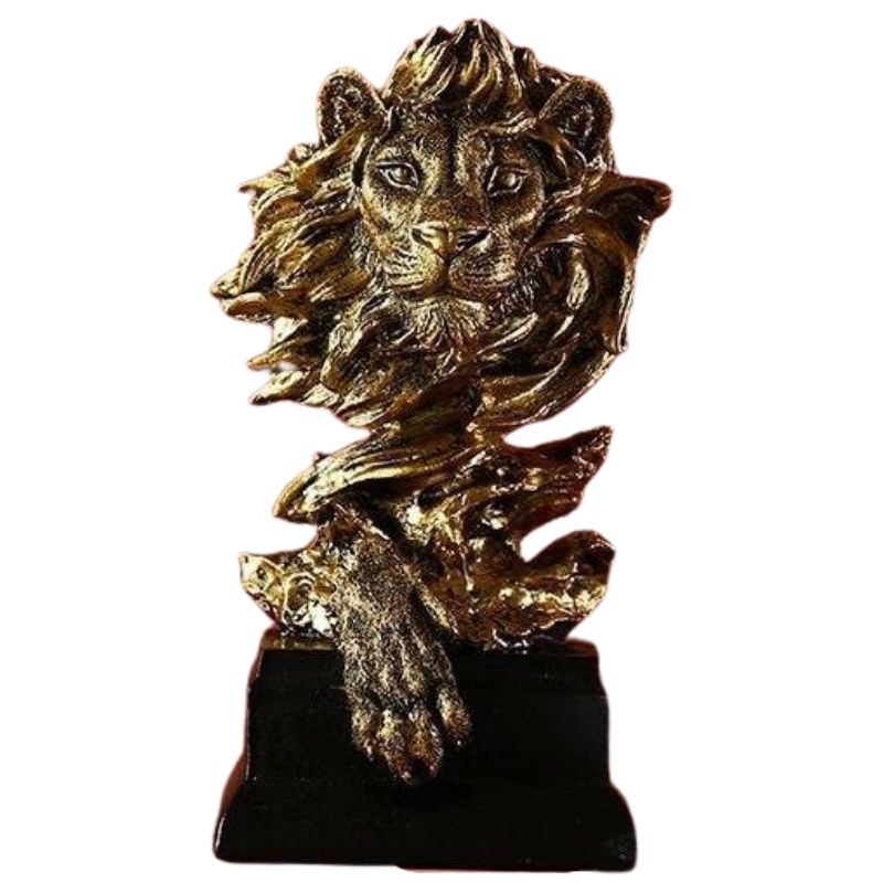 Estátua do ouro do leão