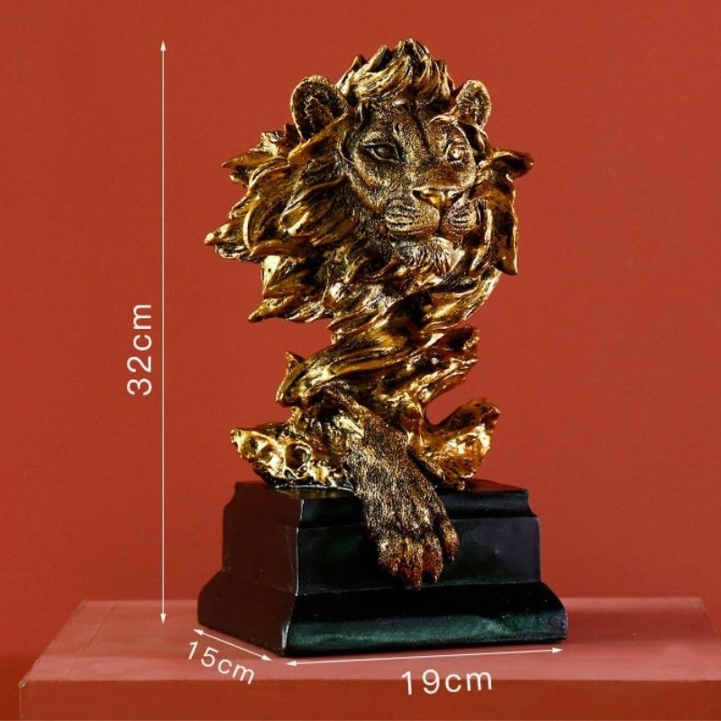Estátua do ouro do leão