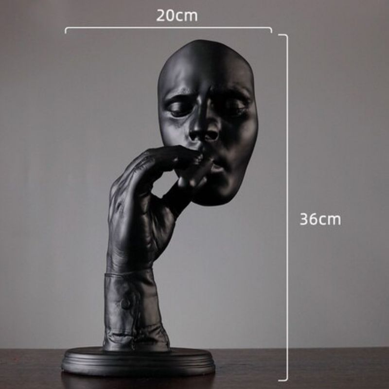 Estátua dos homens de charuto preto
