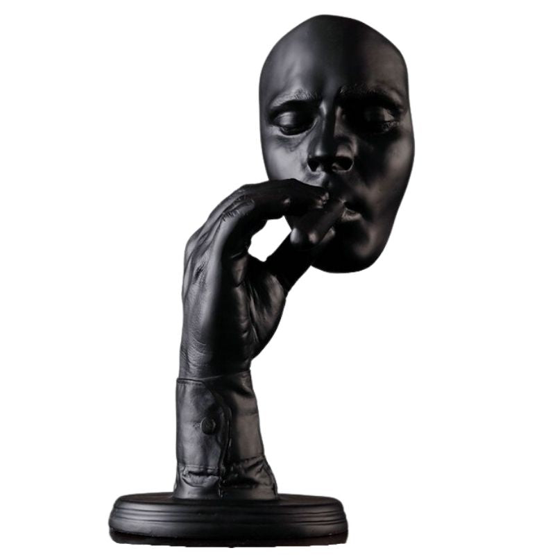 Estátua dos homens de charuto preto