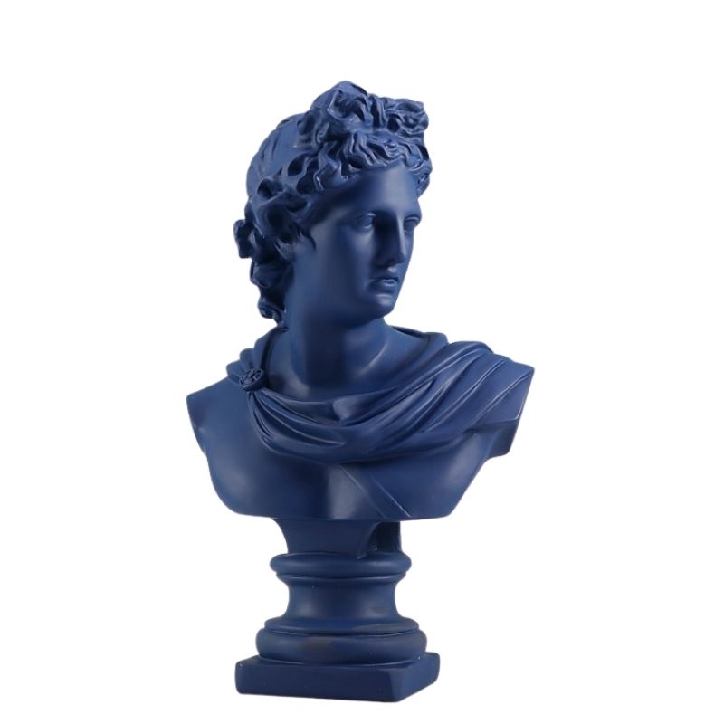 Estátua grega azul Apollo