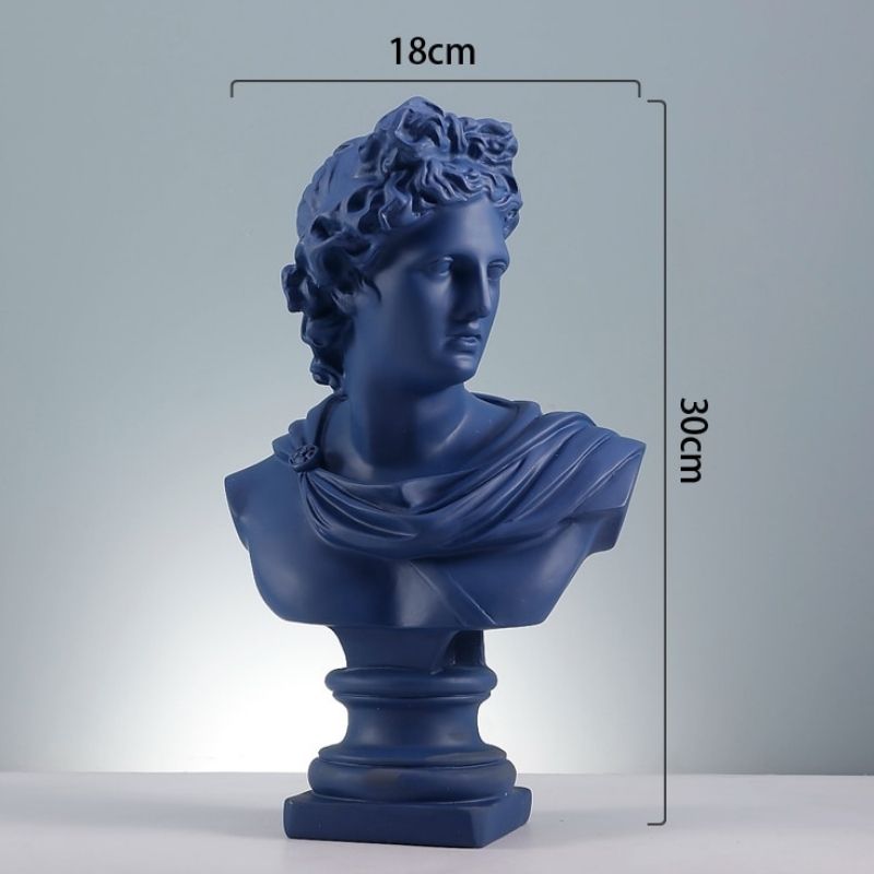 Estátua grega azul Apollo