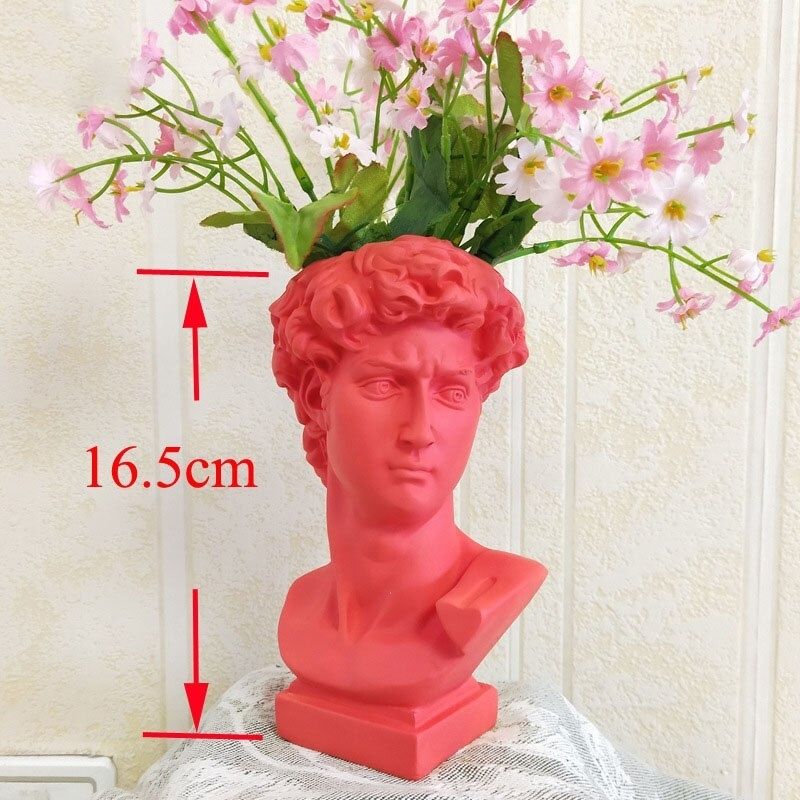 Estátua grega homens rosa