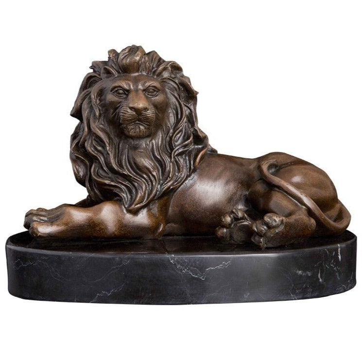 Estátua Lion Bronze sentado